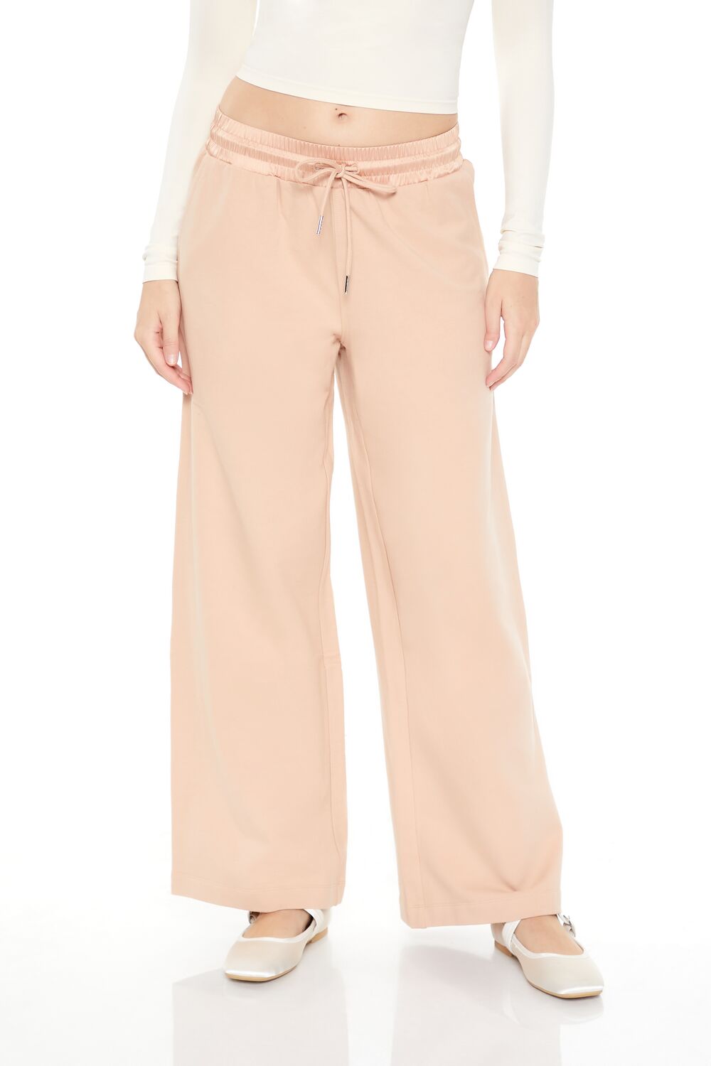 Satin Mid-Rise Wide-Leg Pants | Forever 21 Womens