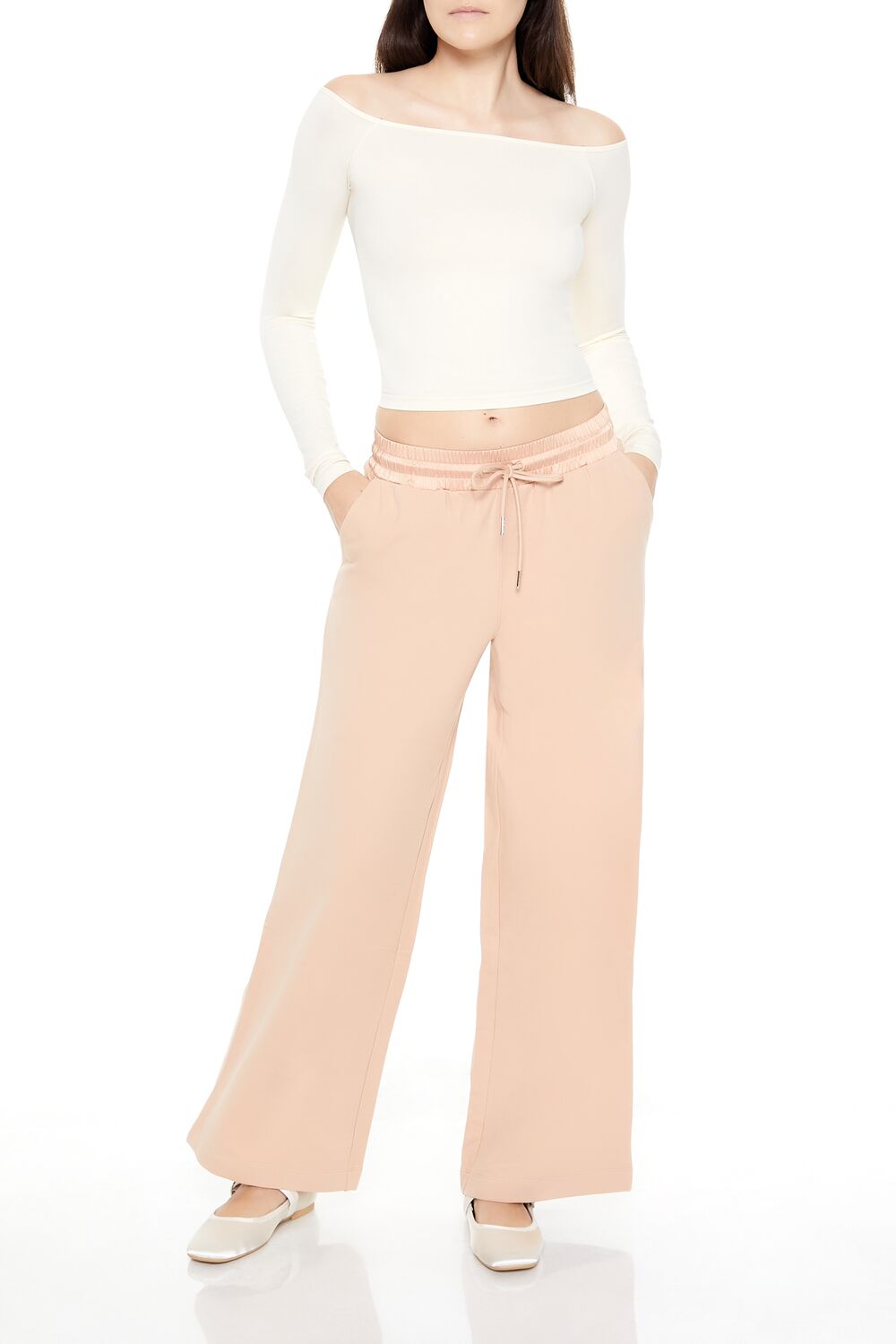 Satin Mid-Rise Wide-Leg Pants | Forever 21 Womens