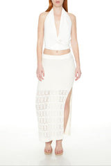 Pointelle Sweater-Knit Maxi Skirt | Forever 21 Womens