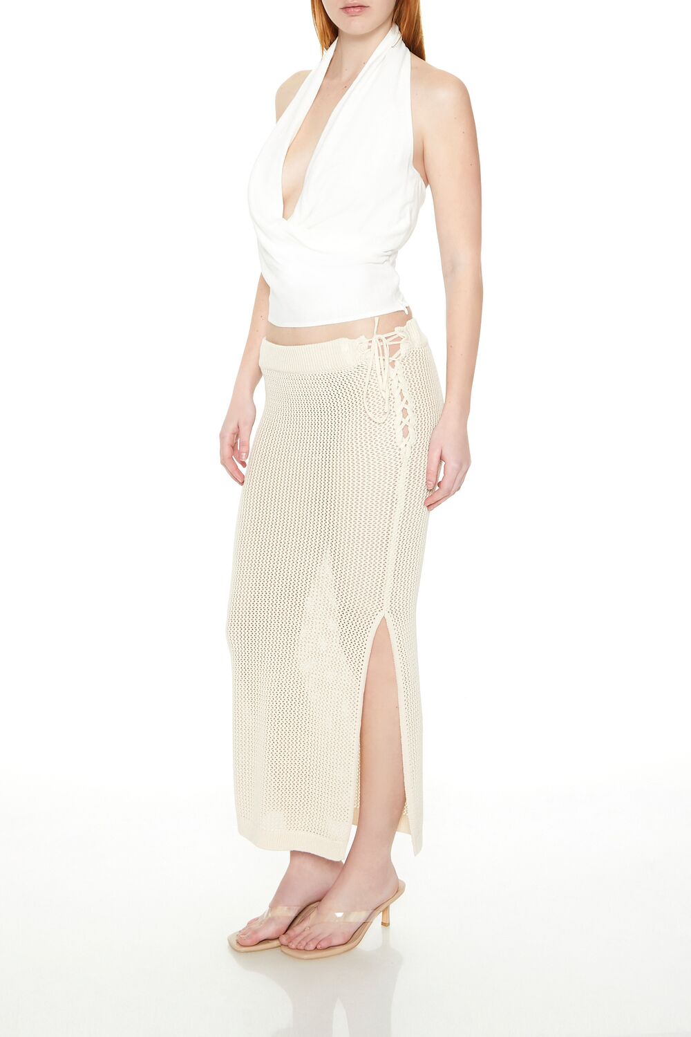 Crochet Lace-Up Maxi Skirt | Forever 21 Womens
