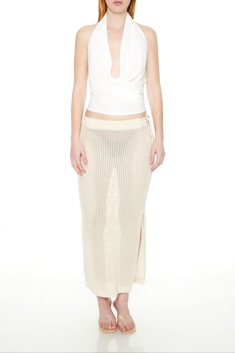 Crochet Lace-Up Maxi Skirt | Forever 21 Womens