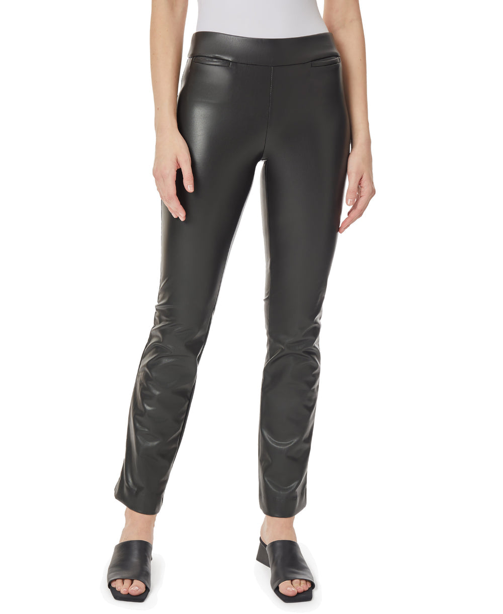 Vegan Leather Pull On Bootleg Pant | Forever 21 Womens