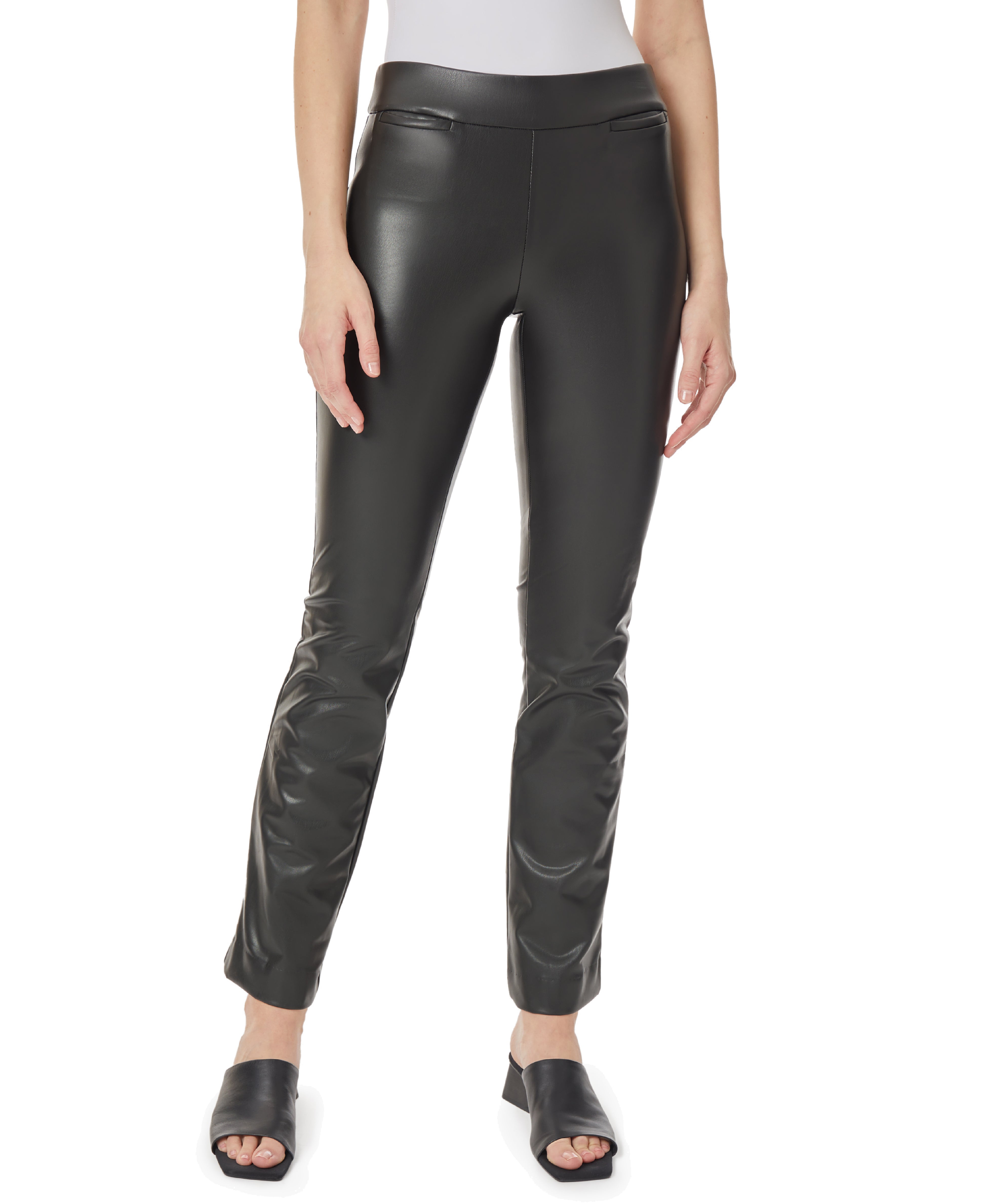 Vegan Leather Pull On Bootleg Pant | Forever 21 Womens
