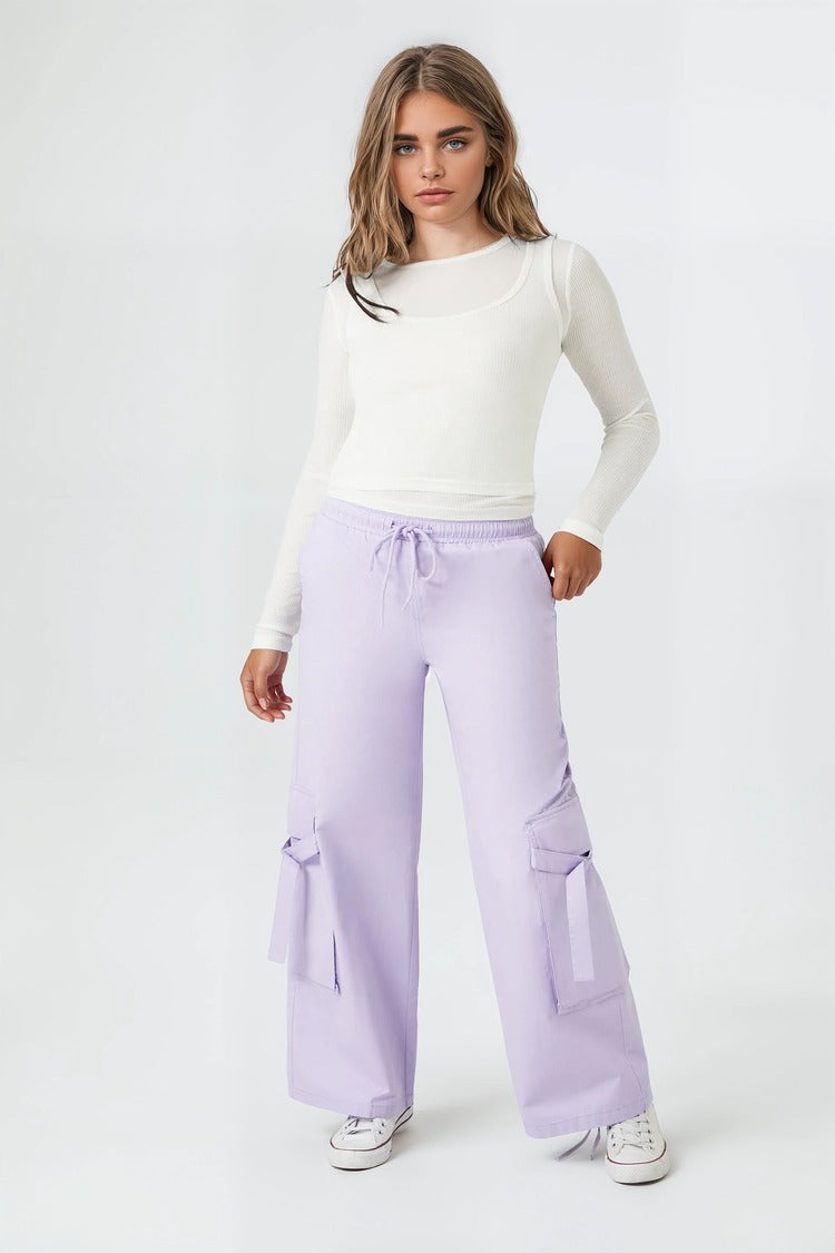 Twill High-Rise Utility Pants | Forever 21 Womens