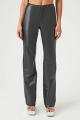 Faux Leather High-Rise Flare Pants | Forever 21 Womens