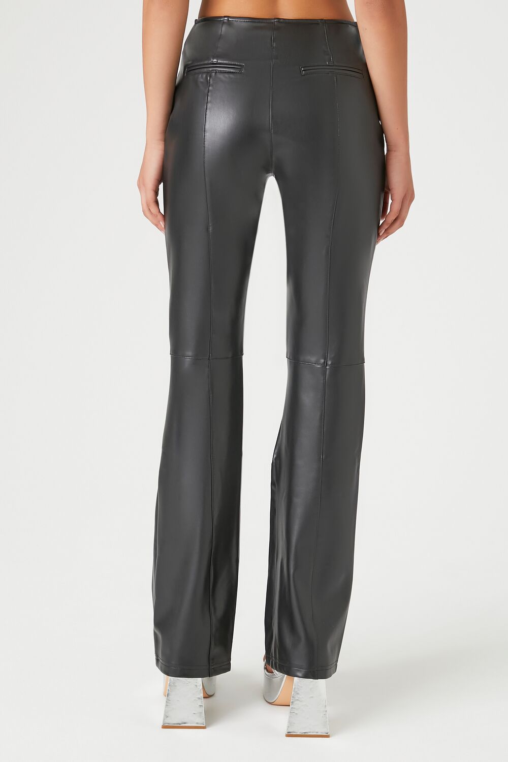 Faux Leather High-Rise Flare Pants | Forever 21 Womens