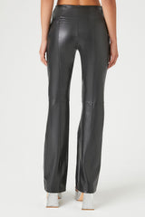 Faux Leather High-Rise Flare Pants | Forever 21 Womens