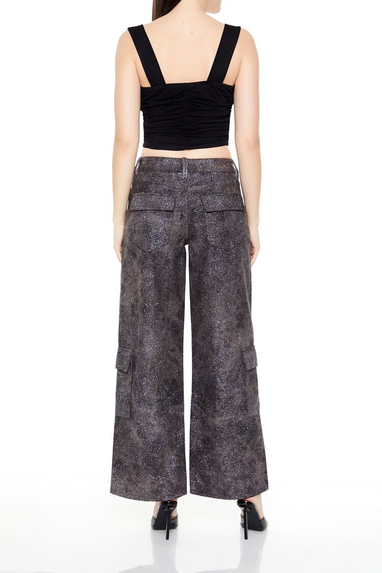 Rhinestone Mid-Rise Cargo Pants | Forever 21 Womens
