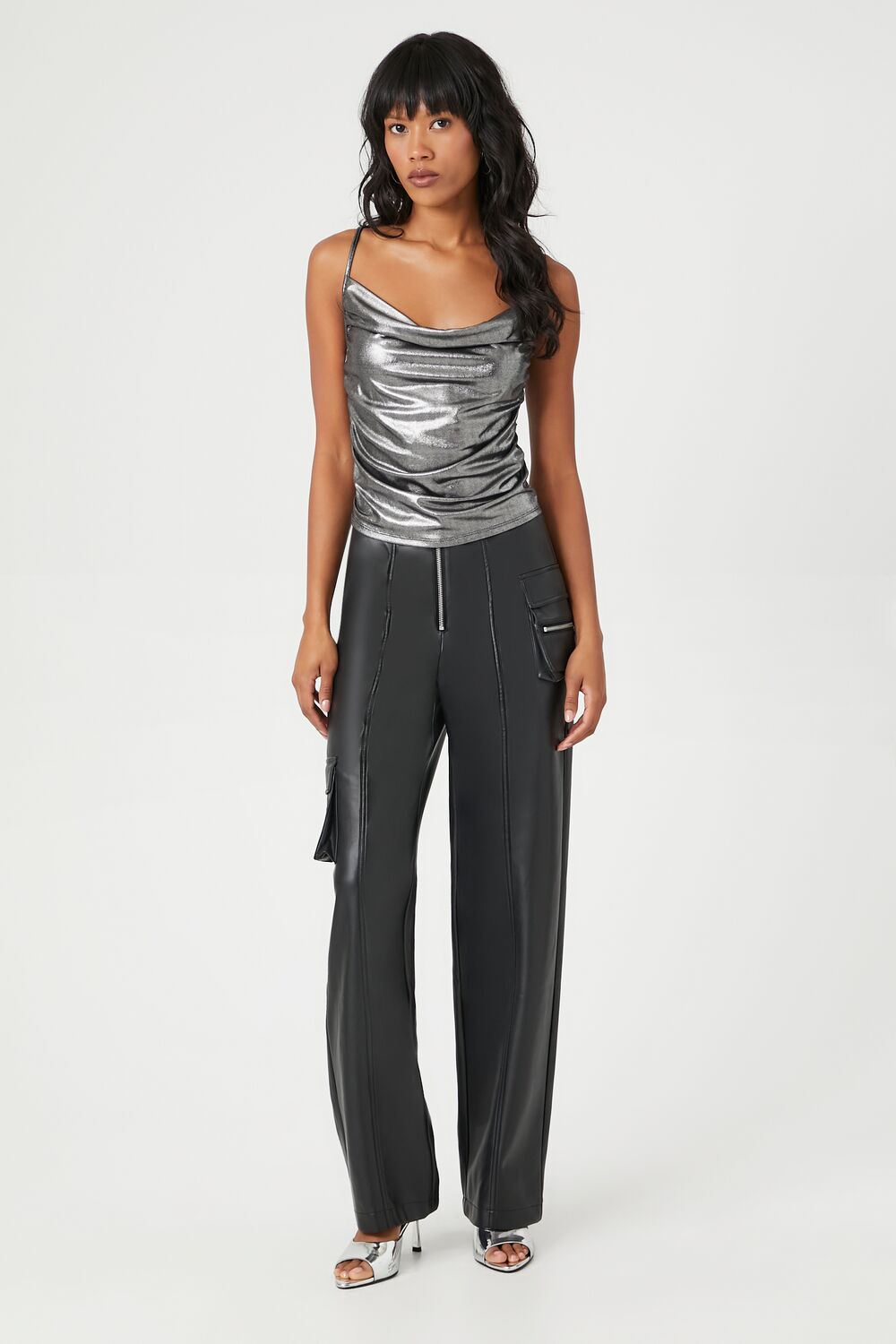 Faux Leather Cargo Ankle Pants | Forever 21 Womens