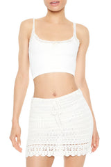 Scalloped Crochet Mini Skirt | Forever 21 Womens