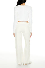 Bow Velvet Cutout Pants | Forever 21 Womens