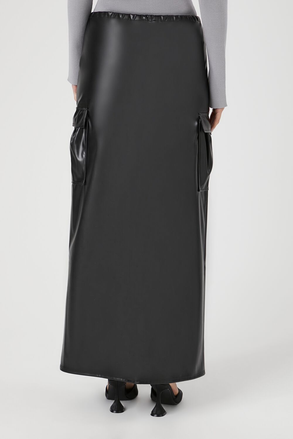 Faux Leather Toggle Drawstring Midi Skirt | Forever 21 Womens