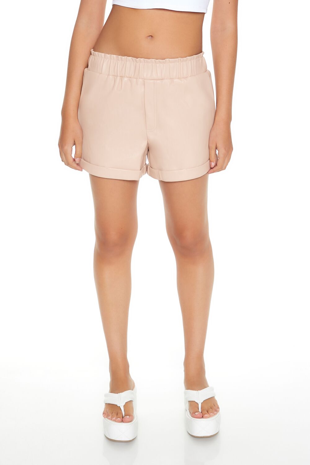 Faux Leather High-Waist Shorts | Forever 21 Womens