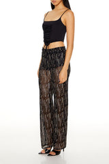 Glitter High-Rise Straight Pants | Forever 21 Womens