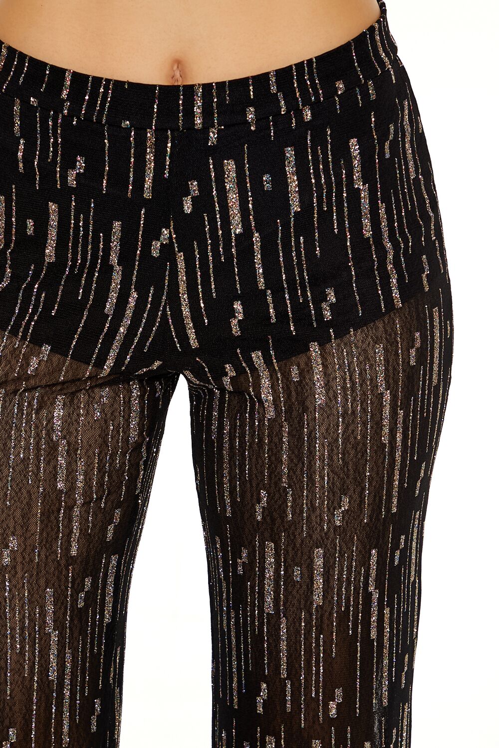 Glitter High-Rise Straight Pants | Forever 21 Womens