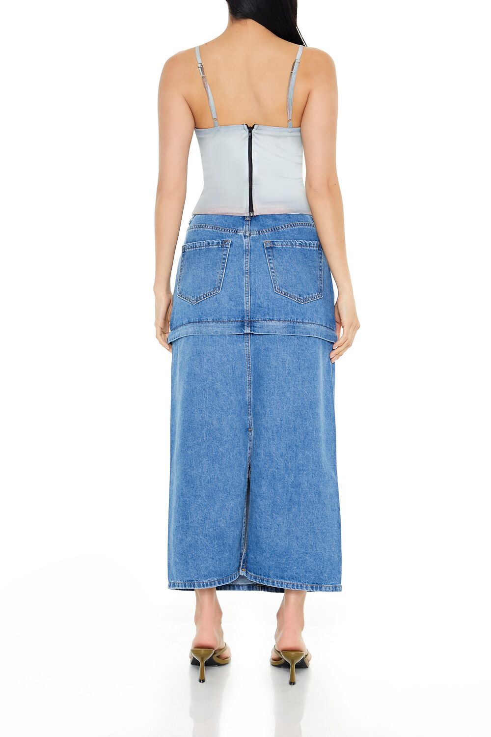 Convertible Denim Maxi Skirt | Forever 21 Womens