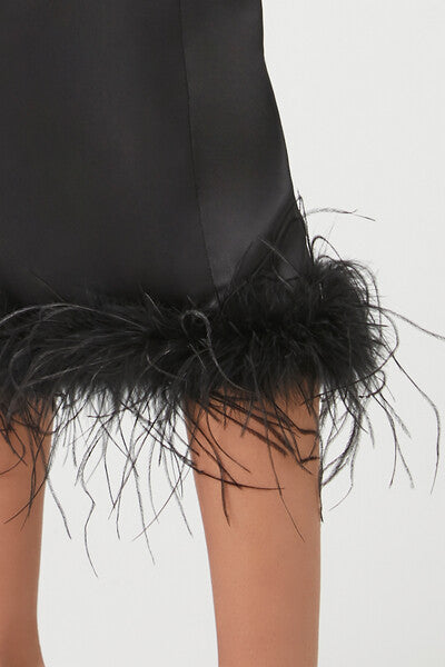 Feather-Trim Maxi Skirt | Forever 21 Womens
