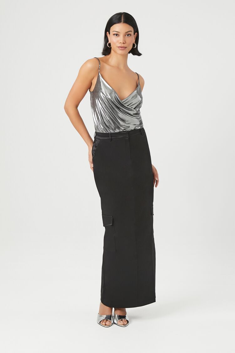Satin Cargo Maxi Skirt | Forever 21 Womens