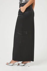 Satin Cargo Maxi Skirt | Forever 21 Womens