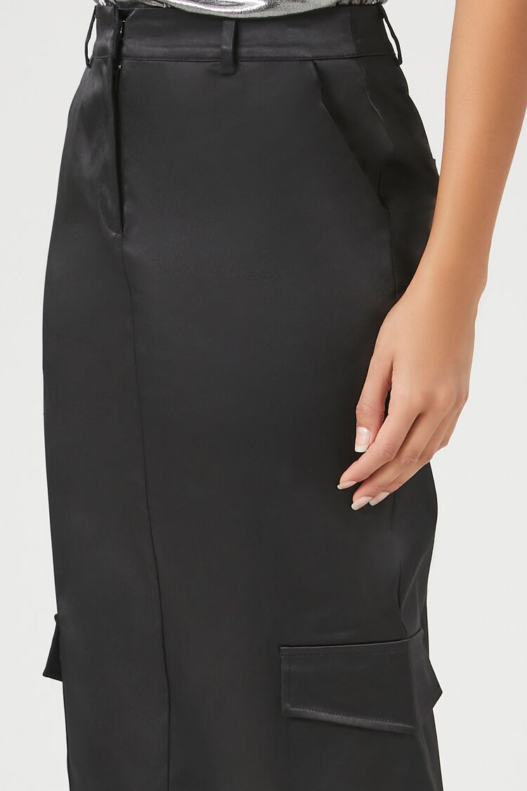 Satin Cargo Maxi Skirt | Forever 21 Womens