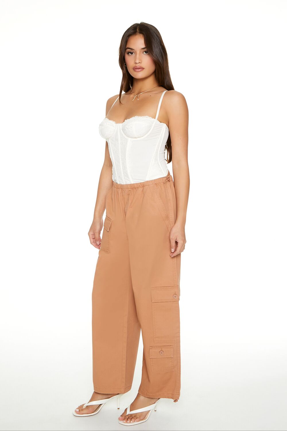 Twill Toggle Drawstring Cargo Pants | Forever 21 Womens