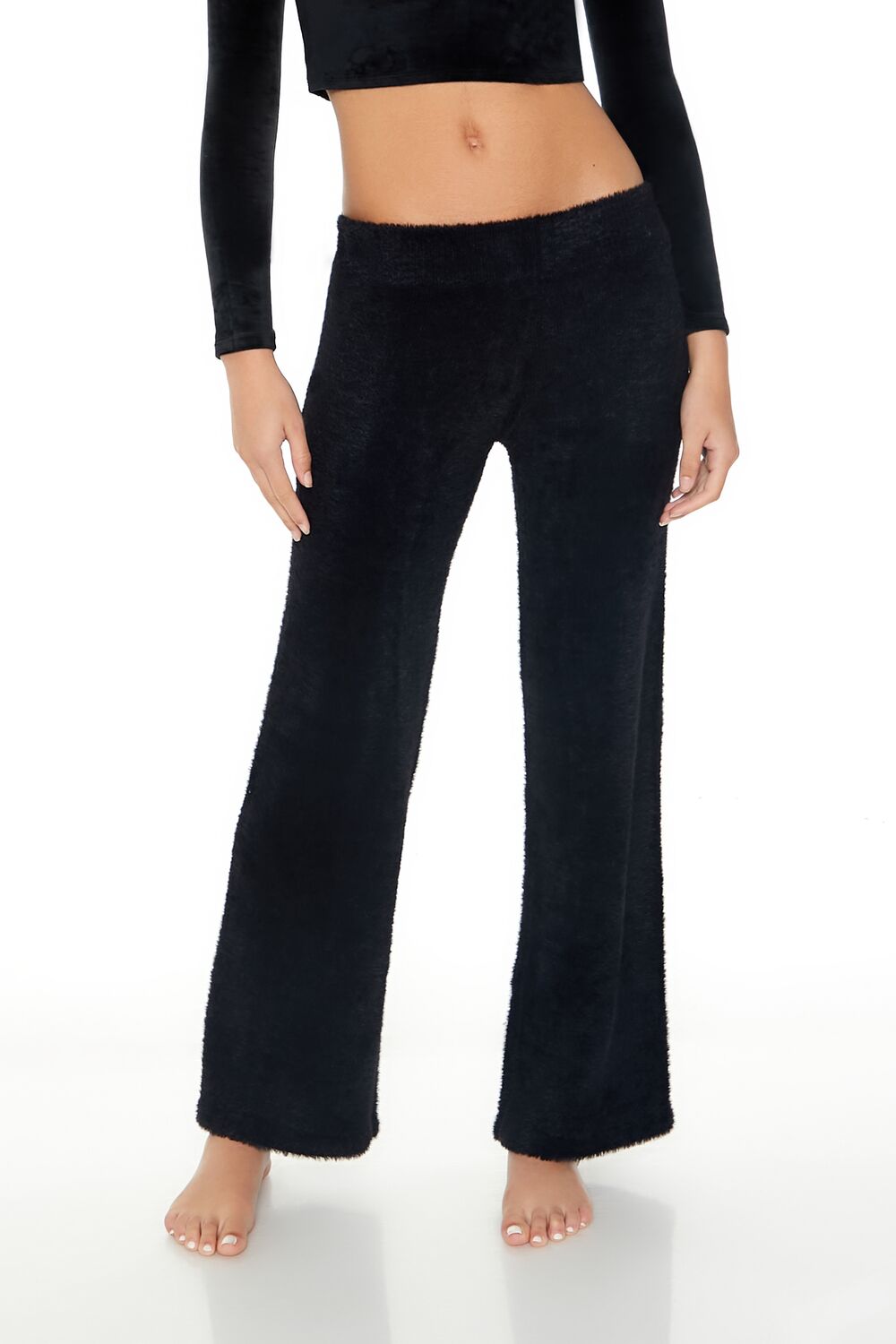 Fuzzy Knit Flare Pants | Forever 21 Womens