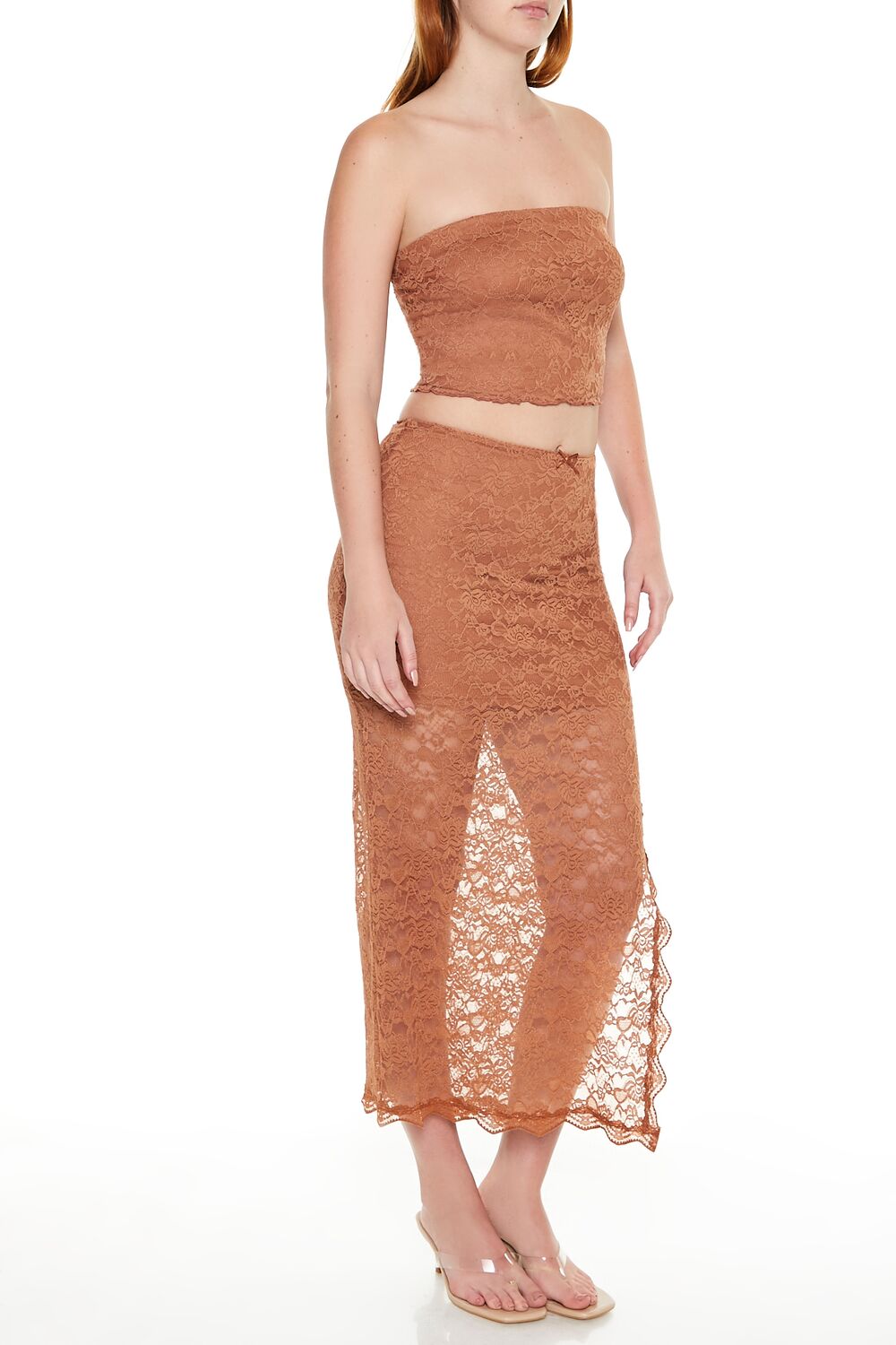 Lace Bow Column Maxi Skirt | Forever 21 Womens
