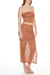 Lace Bow Column Maxi Skirt | Forever 21 Womens