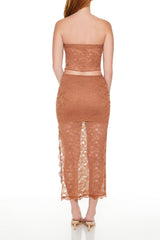 Lace Bow Column Maxi Skirt | Forever 21 Womens