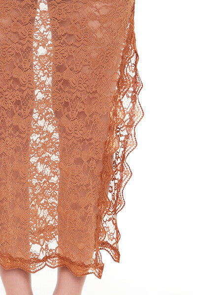 Lace Bow Column Maxi Skirt | Forever 21 Womens
