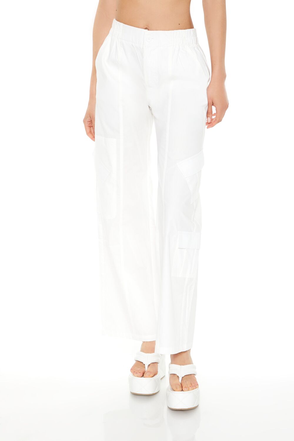 Mid-Rise Straight-Leg Cargo Pants | Forever 21 Womens