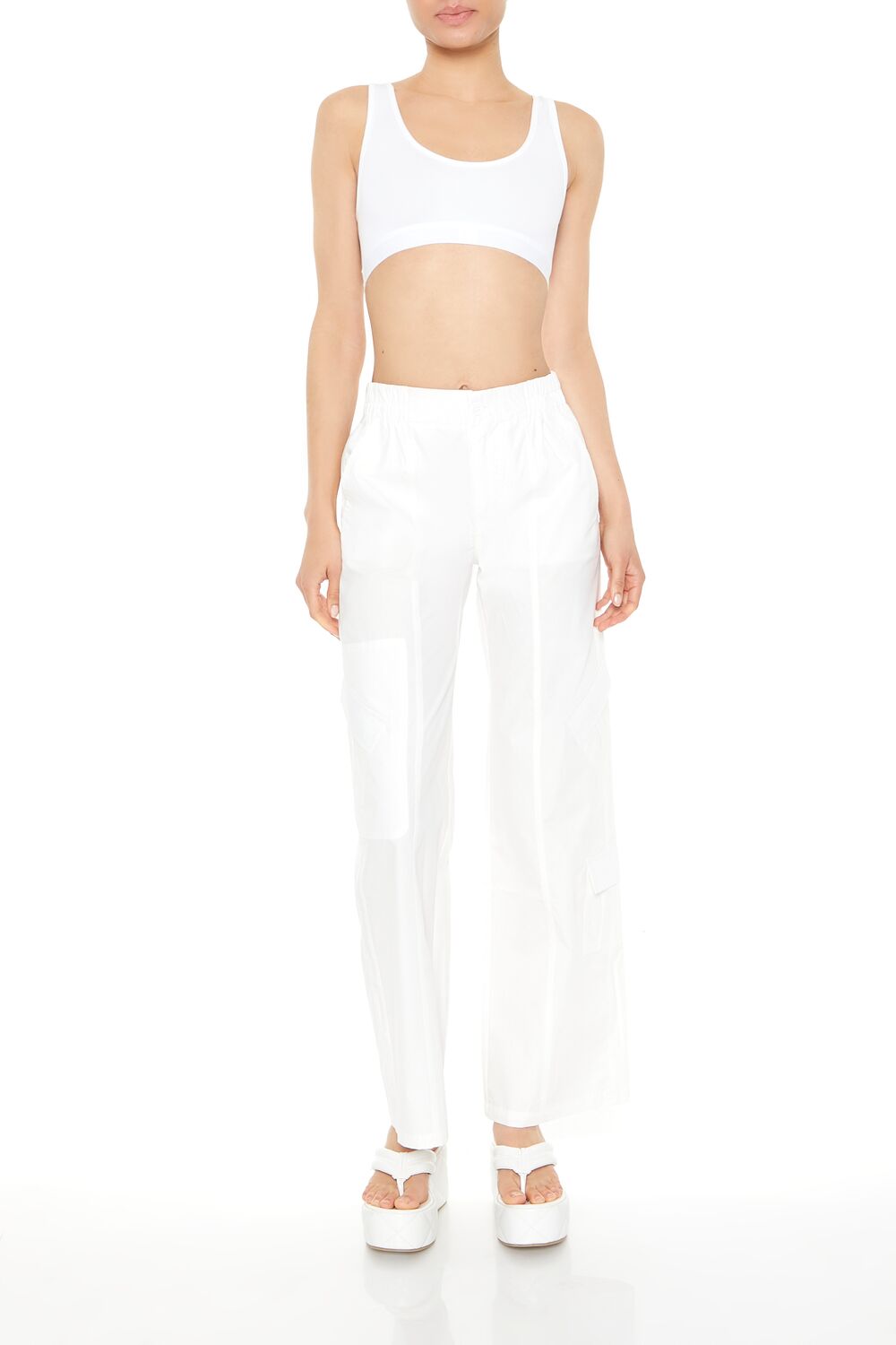 Mid-Rise Straight-Leg Cargo Pants | Forever 21 Womens