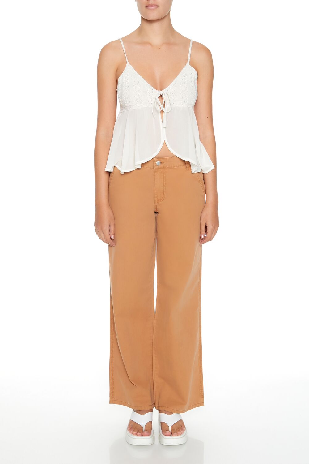 Poplin Utility Carpenter Pants | Forever 21 Womens