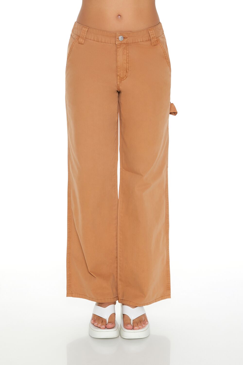 Poplin Utility Carpenter Pants | Forever 21 Womens