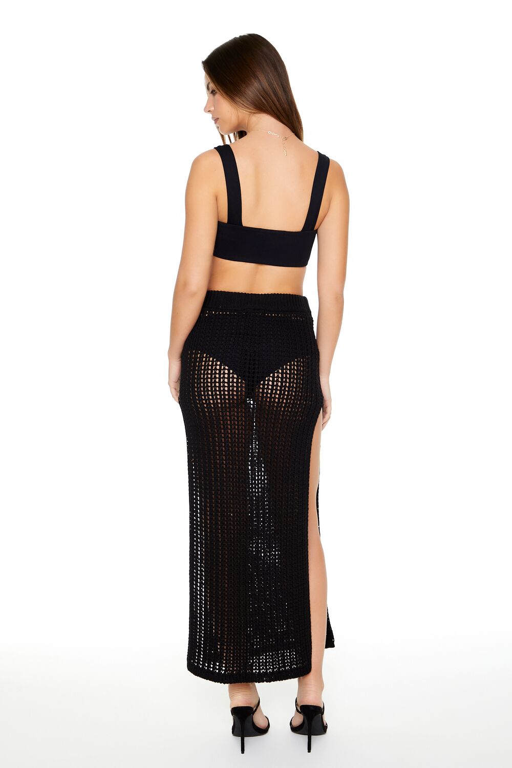 Sheer Crochet Maxi Skirt | Forever 21 Womens