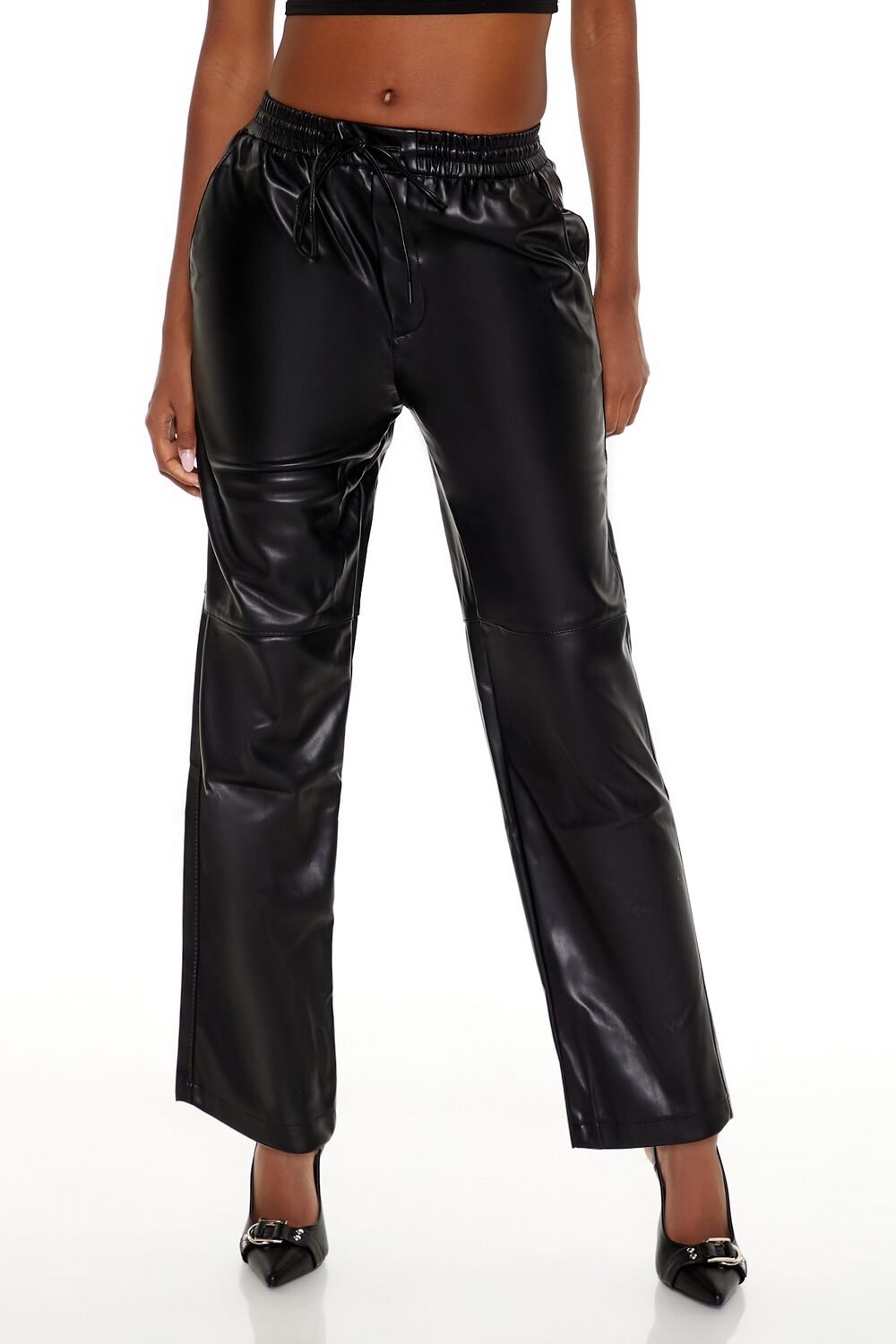 Faux Leather High-Rise Pants | Forever 21 Womens