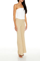 Glitter High-Rise Flare Pants | Forever 21 Womens