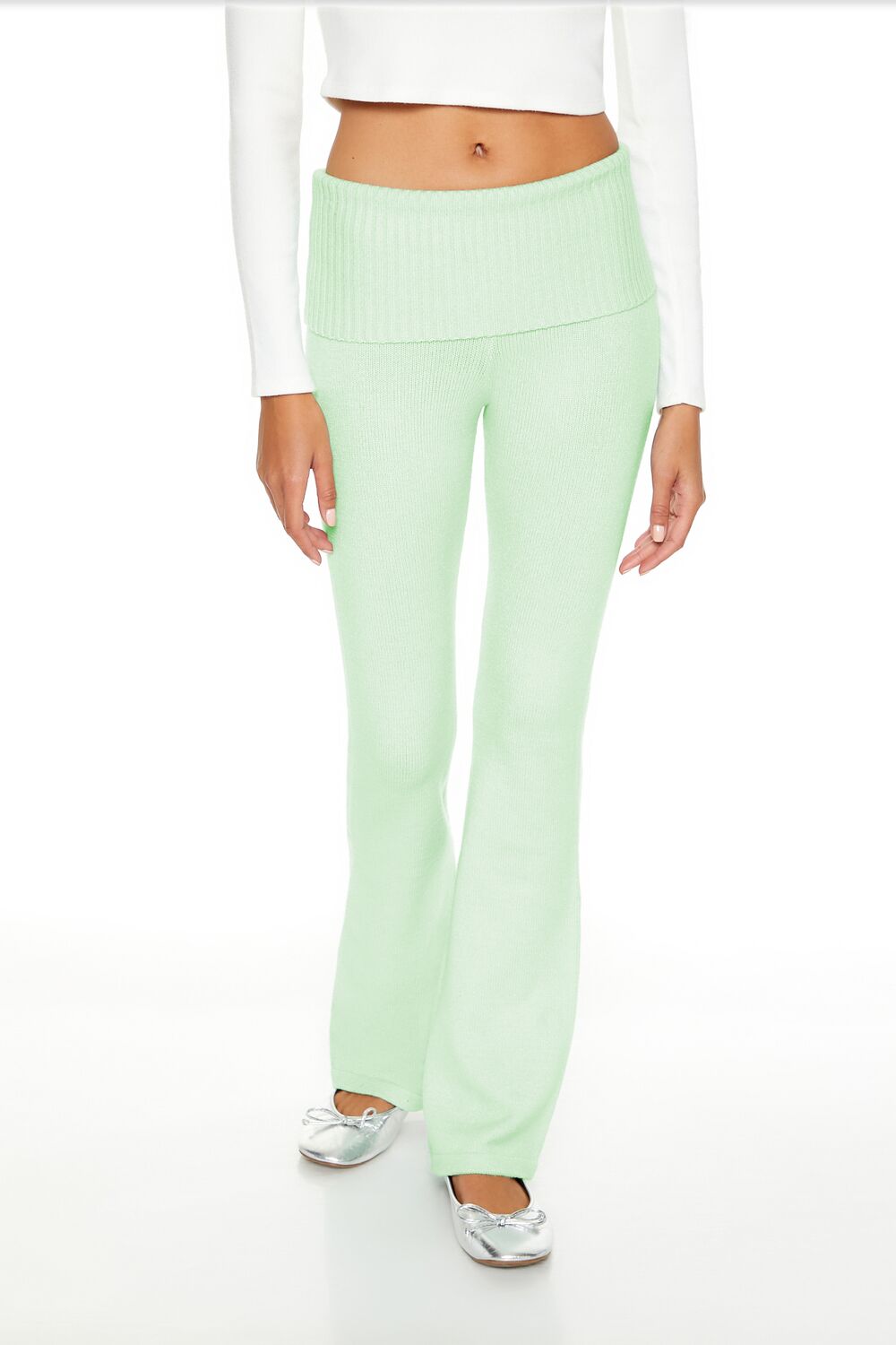 Sweater-Knit High-Rise Flare Pants | Forever 21 Womens