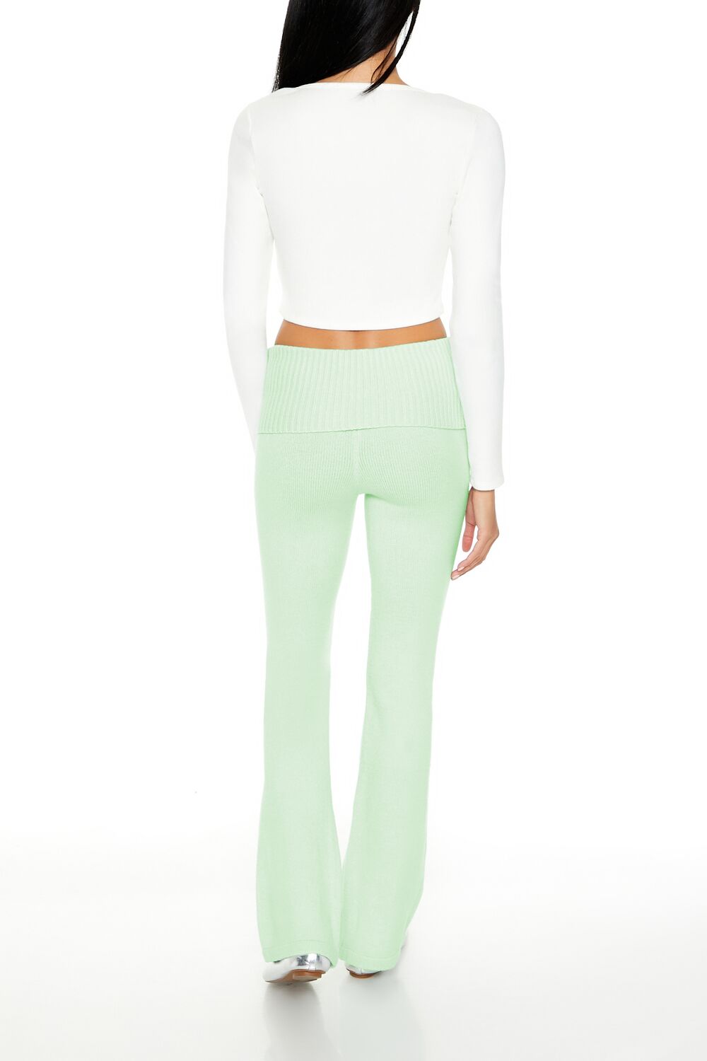 Sweater-Knit High-Rise Flare Pants | Forever 21 Womens
