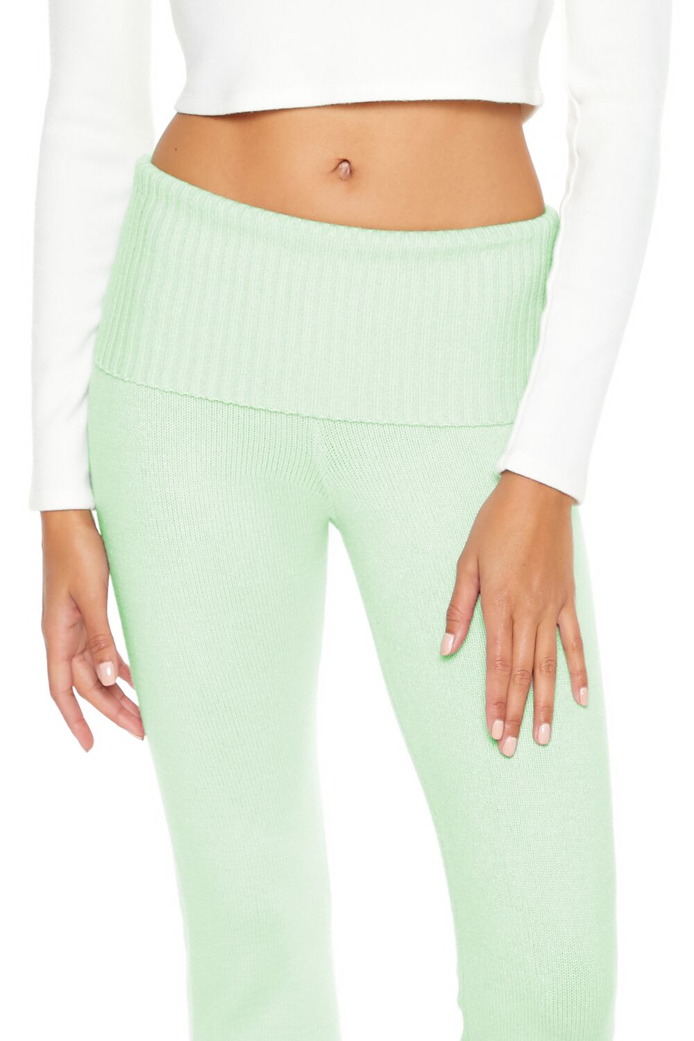 Sweater-Knit High-Rise Flare Pants | Forever 21 Womens