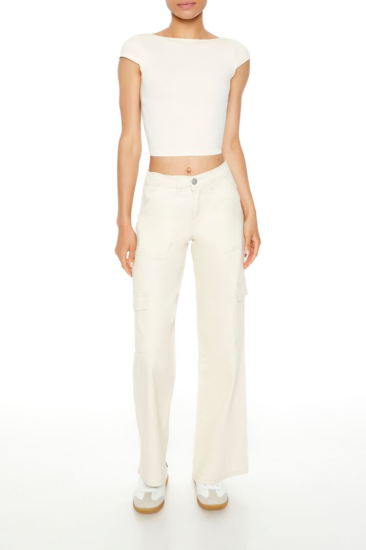 Twill Low-Rise Cargo Pants | Forever 21 Womens