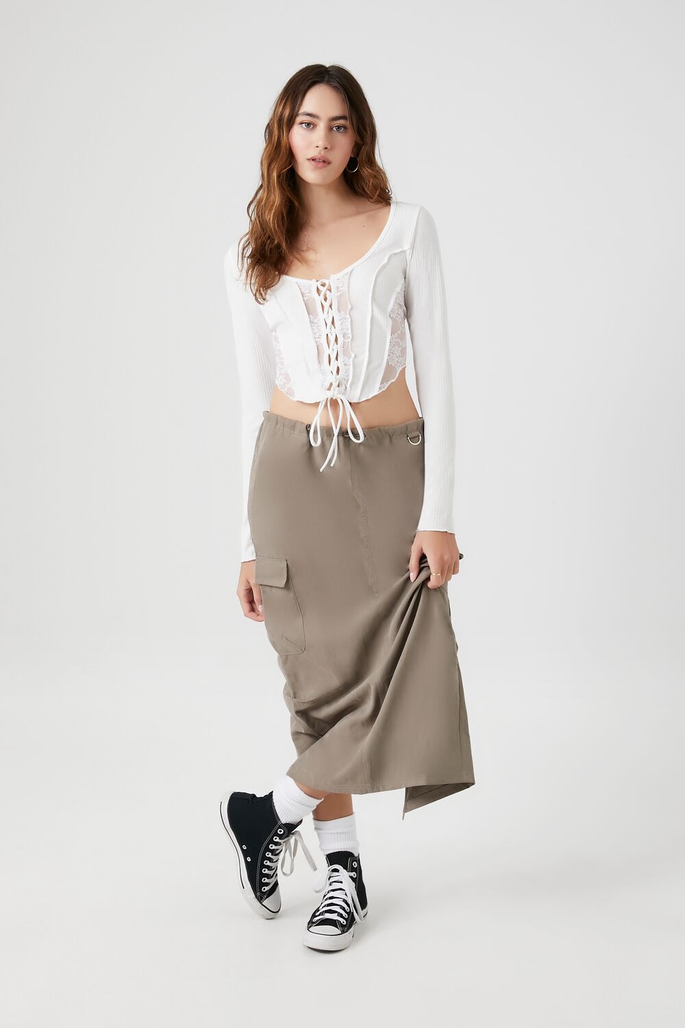 Cargo Maxi Skirt | Forever 21 Womens