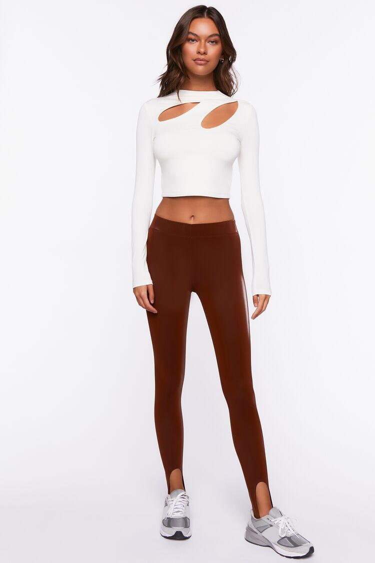Faux Leather Stirrup Leggings | Forever 21 Womens