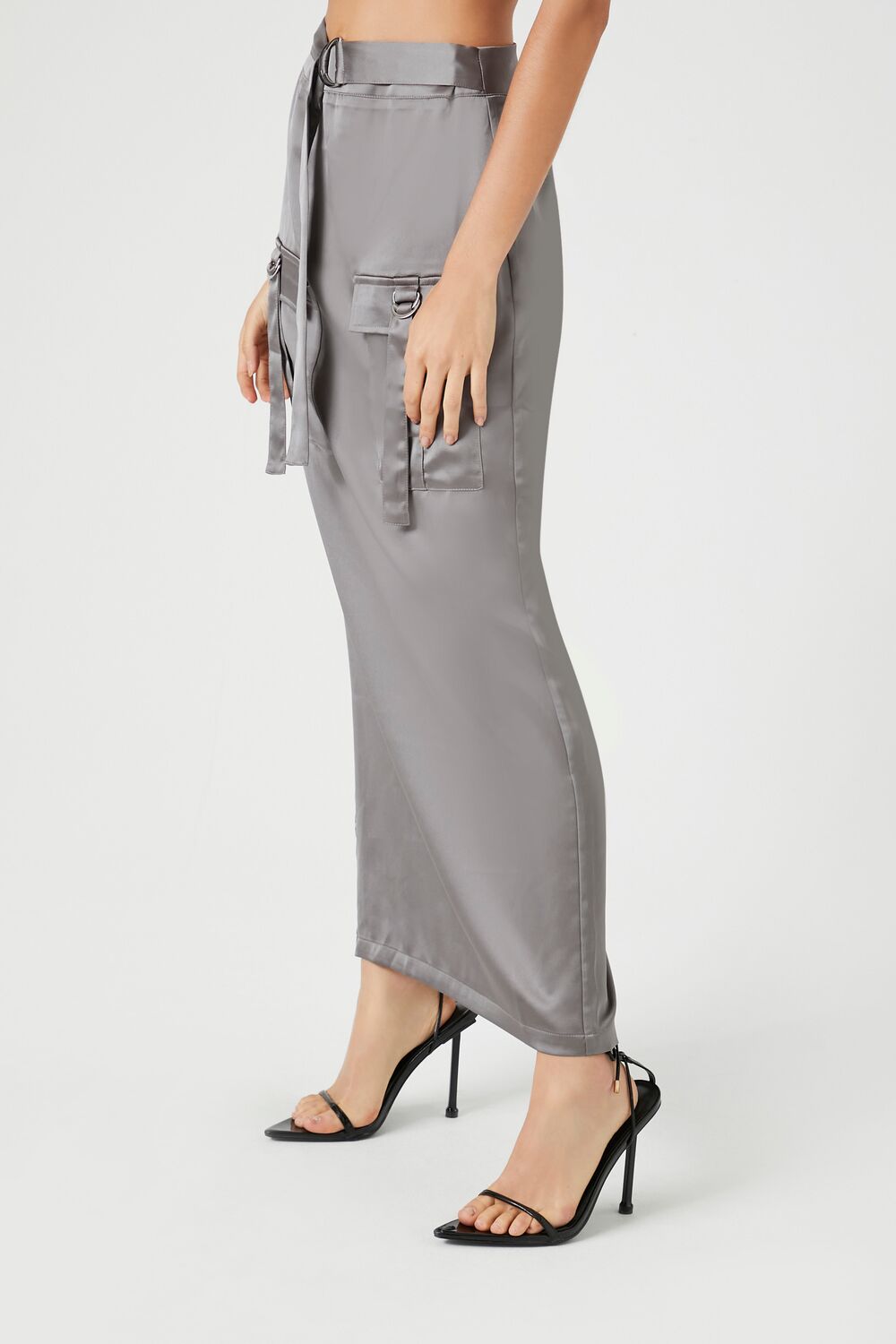 Satin Cargo Maxi Skirt | Forever 21 Womens
