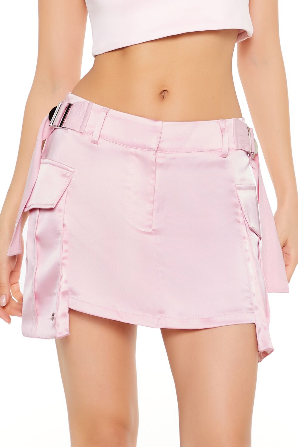 Satin Cargo Mini Skirt | Forever 21 Womens