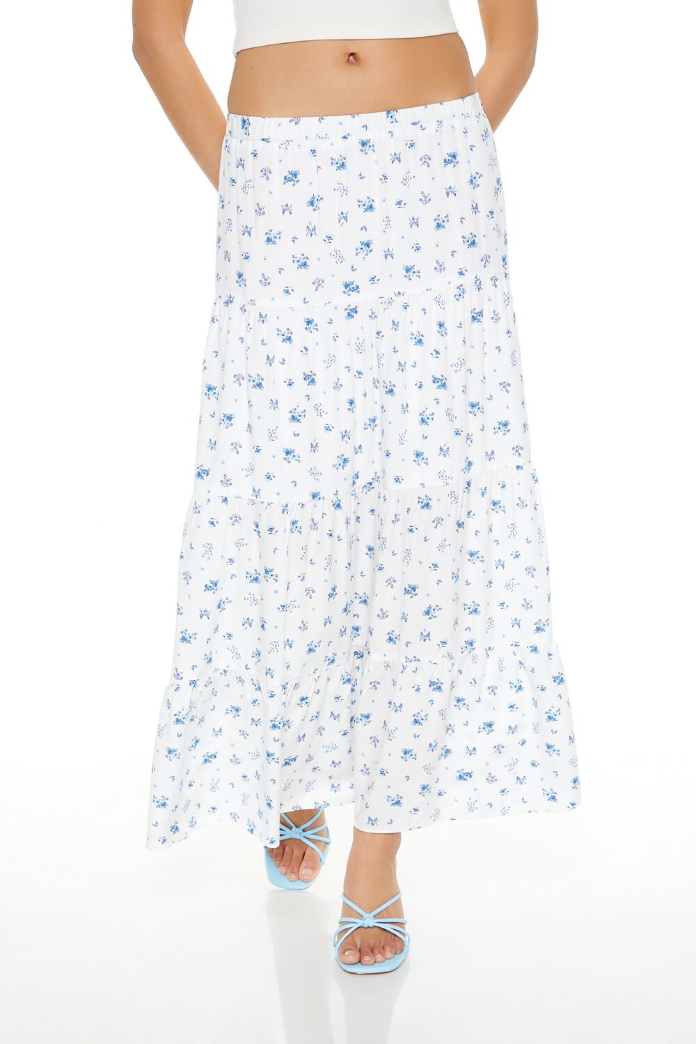 Tiered Floral Print Maxi Skirt | Forever 21 Womens