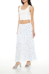 Tiered Floral Print Maxi Skirt | Forever 21 Womens