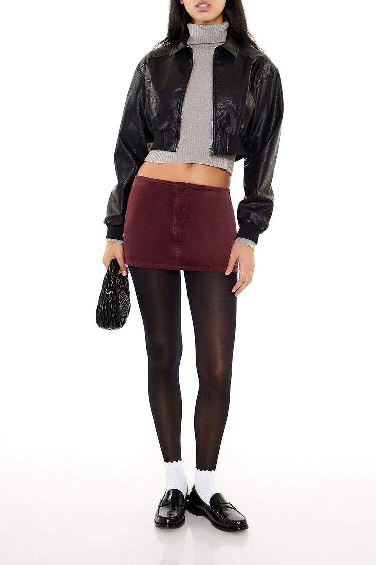 Velvet Mini Skirt | Forever 21 Womens