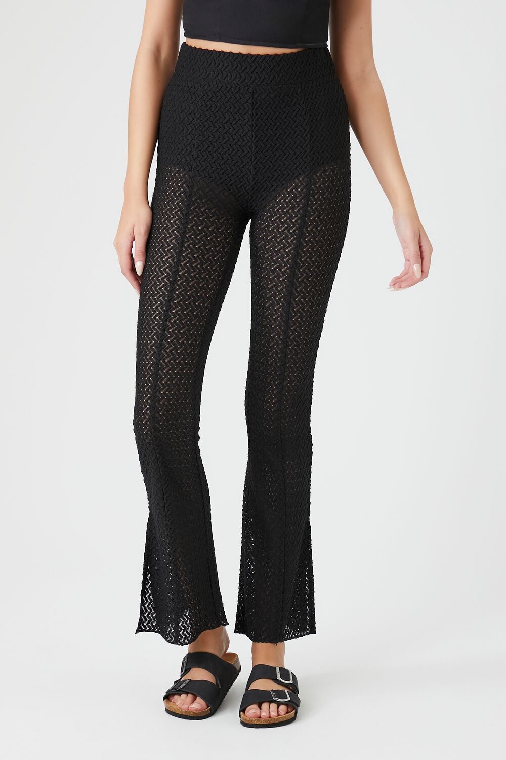 Crochet Flare Pants | Forever 21 Womens
