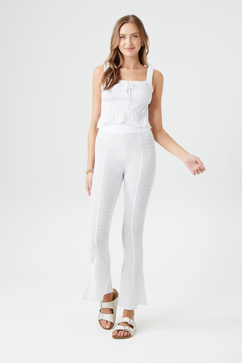 Crochet Flare Pants | Forever 21 Womens